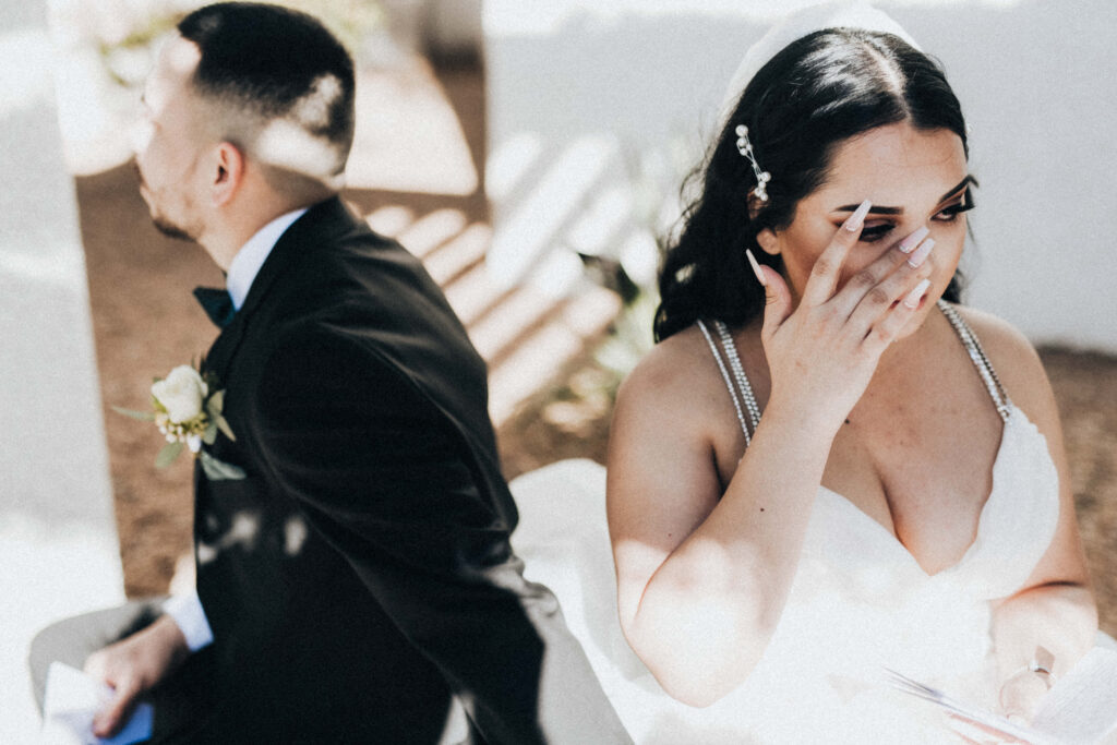Tucson Wedding First Look La Mariposa